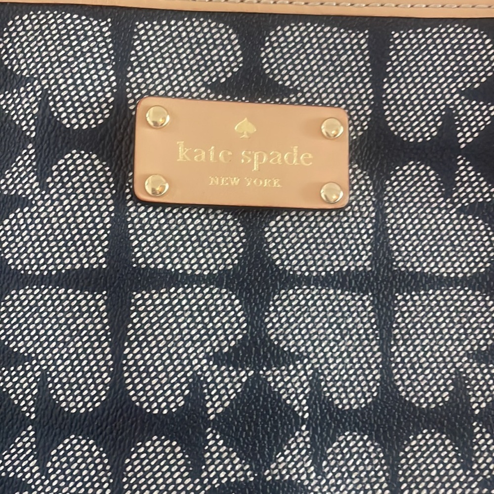 Kate Spade navy and white tote bag - Picture 2 of 8